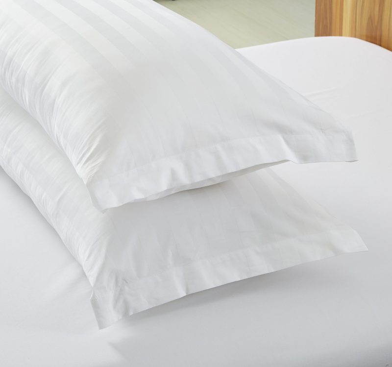 LIFE T-250 Pillowcase Standard Stripe 1'' 20"x30" White, Case of 72 - Image 3