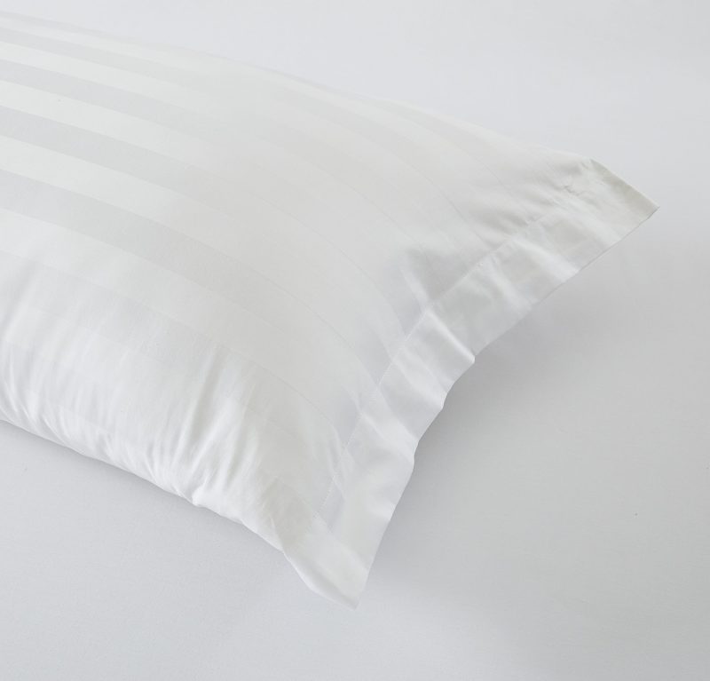 LIFE T-250 Pillowcase Standard Stripe 1'' 20"x30" White, Case of 72 - Image 2