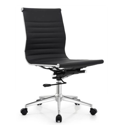 Angled view of HT-728BX Ergo Armless Chair highlighting ergonomic design