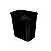 Large fire-resistant black trash can for hotels