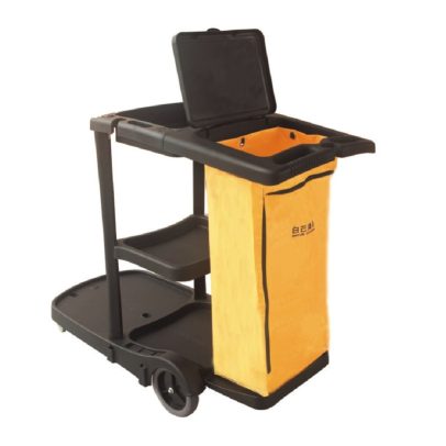 Commercial janitor cart for hotel housekeeping 58.5”x22”x13”