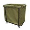 Commercial laundry cart with metal frame and durable fabric bag, 37.8 x 5.5 x 22.8 inches