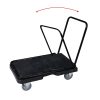 Service cart with movable handle for hotel operations