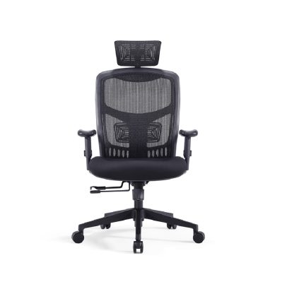 Black HT-338AR1 conference chair with padded seat and armrests