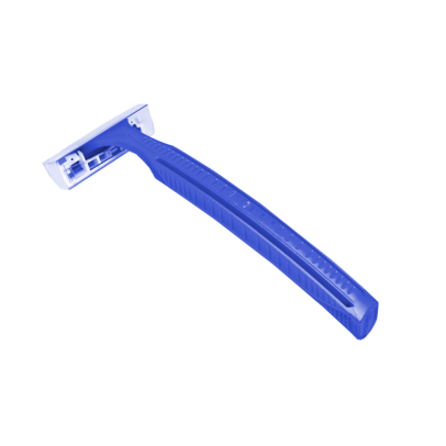 Disposable razor for hotel guest use, individually wrapped