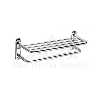 Stainless Steel Wall Mounted Towel Shelf | Towel Holder | Hand Towel Rail for Bathroom | Bathroom | Hotel Supply | Accessories (24 Inch) (Pack of 1)