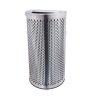 Affordable half-round hotel trash can with inner bin