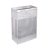 Sleek rectangular trash can for hotel bathrooms or lobbies