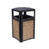 Outdoor 45-gallon trash can with ashtray for hotels