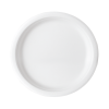 9-inch biodegradable sugarcane plate for banquet and hotel service.