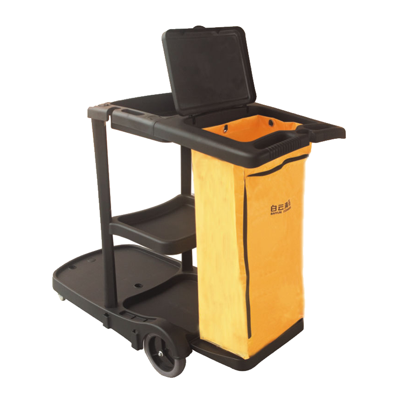 Commercial janitor cart for hotel housekeeping 58.5”x22”x13”