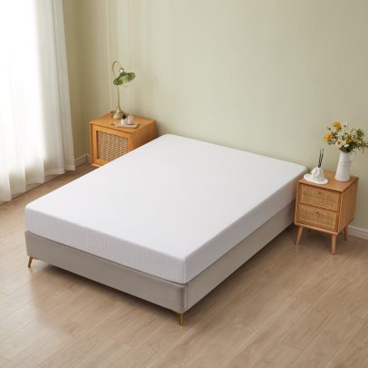 T-250 Full Fitted Hotel Sheet White 1 CM Stripe - Case of 24