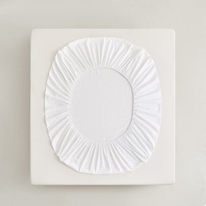 T-250 Full Fitted Hotel Sheet White 1 CM Stripe - Case of 24