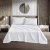 T-250 Full Flat Sheet for Hotels – 1 CM Stripe, White
