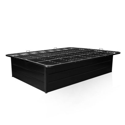 Queen wire mesh hotel bed frame with extension, 18-inch height