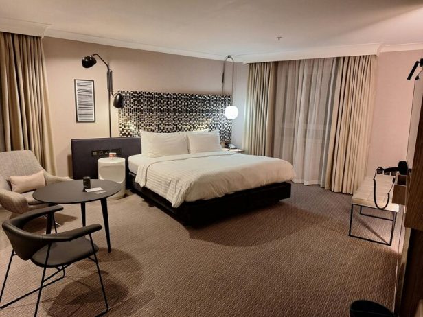 Platform beds in a motel