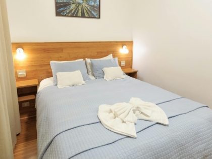 Bed Frame with Top Metal Sheet With Wooden Coating