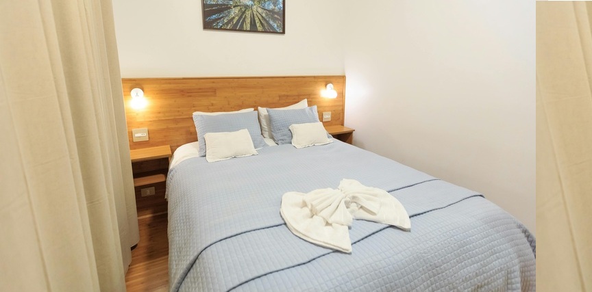 Bed Frame with Top Metal Sheet With Wooden Coating